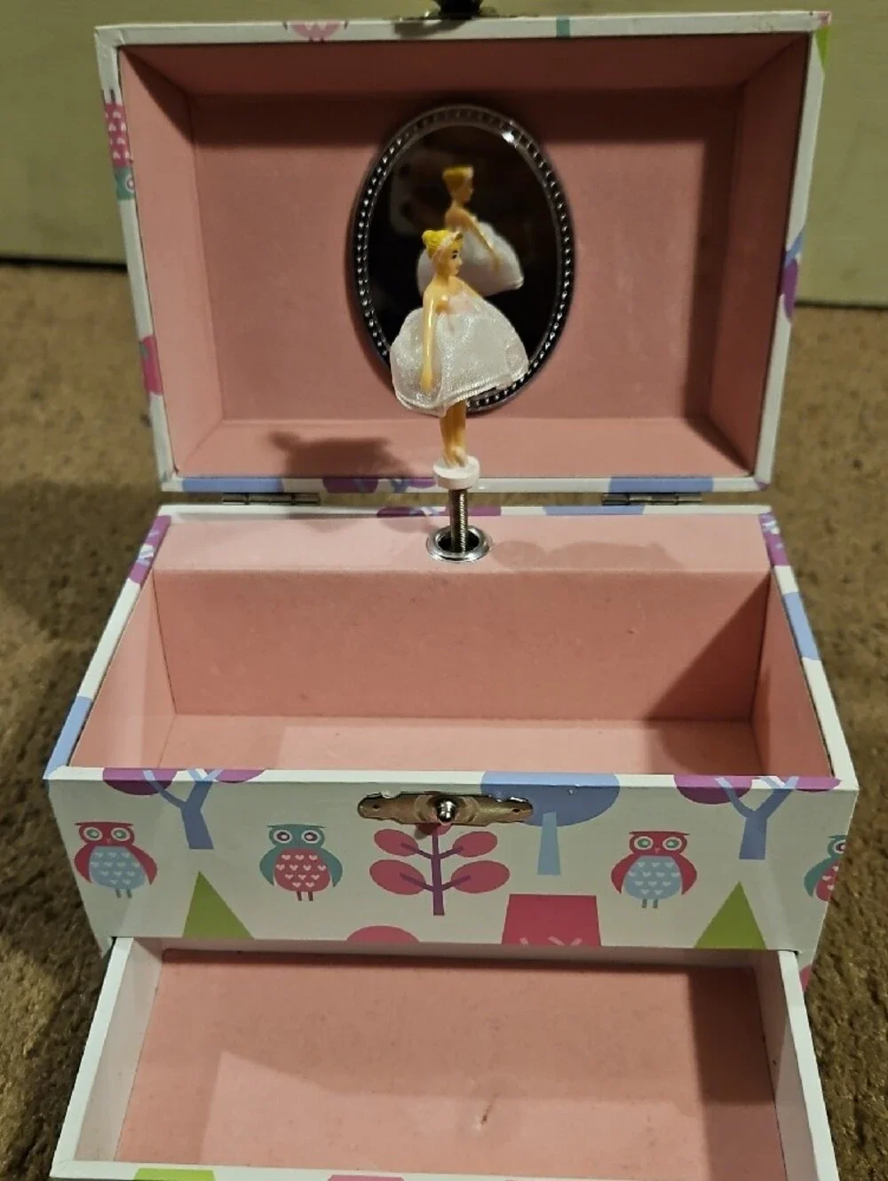 Girls Pearl-Handle Jewelry Box
